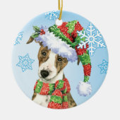 Glückliches Howlidays Whippet Keramikornament (Vorne)