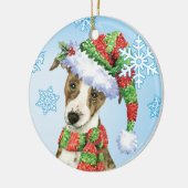 Glückliches Howlidays Whippet Keramikornament (Links)