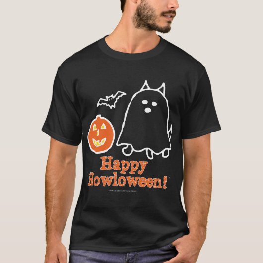 Glückliches Howloween (Geist) T-Shirt (Vorderseite)