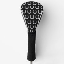 Glückliches Hufeisen-Muster Schwarze Golf Driver H
