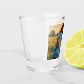Glückliches Hufeisen Schnapsglas (Links)