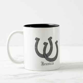 Glückliches Hufeisen Zweifarbige Tasse