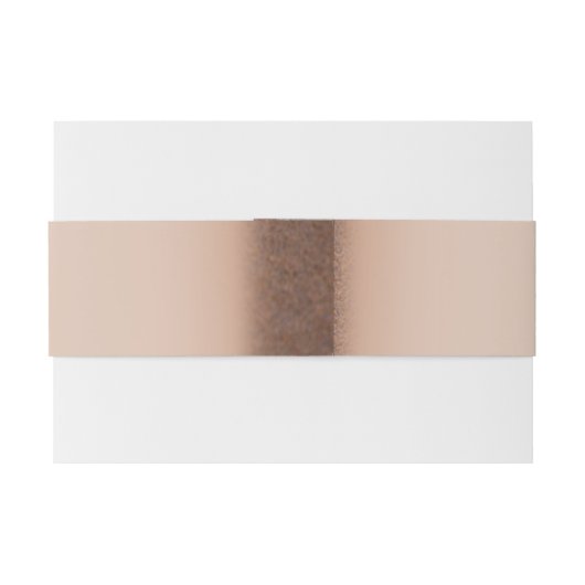 Glückliches Hufeisenhochzeits-Bauch-Band browns Einladungsbanderole (Rückseitenbeispiel)