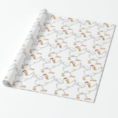 Glückliches Huhn-Packpapier Geschenkpapier (Ungerollt)