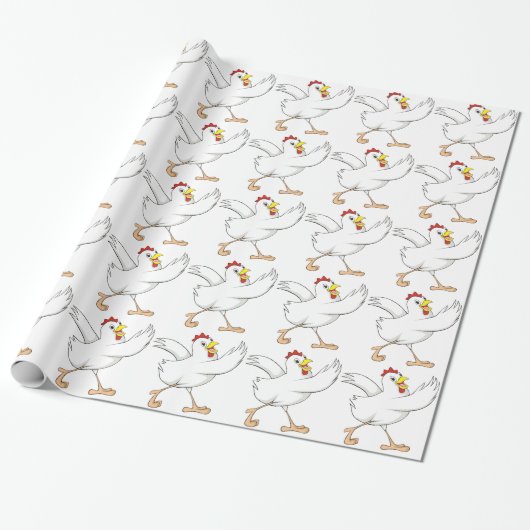 Glückliches Huhn-Packpapier Geschenkpapier (Ungerollt)