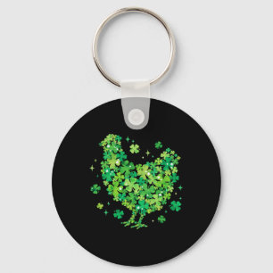 Glückliches Huhn St. Patrick Tag Shirt Huhn Mutter Schlüsselanhänger