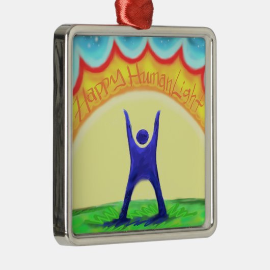 Glückliches HumanLight Ornament Aus Metall (Rechts)