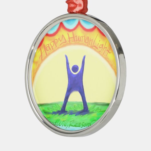 Glückliches HumanLight Ornament Aus Metall (Links)
