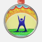 Glückliches HumanLight Ornament Aus Metall (Vorne)