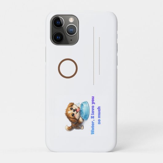 Glückliches Hunde-Hydrations-Design Case-Mate iPhone Hülle (Rückseite)