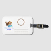 Glückliches Hunde-Hydrations-Design Gepäckanhänger (Vorderseite (Horizontal))