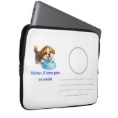 Glückliches Hunde-Hydrations-Design Laptopschutzhülle (Vorne Rechts)