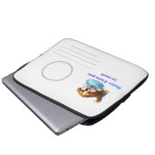 Glückliches Hunde-Hydrations-Design Laptopschutzhülle (Vorne Knopf)