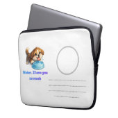 Glückliches Hunde-Hydrations-Design Laptopschutzhülle (Vorderseite Links)