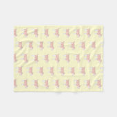 Glückliches Hundebaby-Decke (klein gelb) Fleecedecke (Vorderseite (Horizontal))