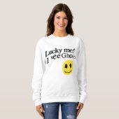 Glückliches Ich sehe Geister Sweatshirt (Vorne ganz)