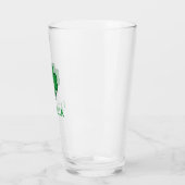 Glückliches Irisch Vier Grünes Blatt mit Monogramm Glas (Links)