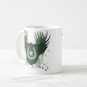 glückliches irisches Hufeisen Kaffeetasse (Vorderseite Links)