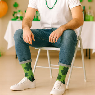 Glückliches Irisches Kleeblatt-Muster St. Patricks Socken