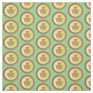 Glückliches Irisches Shamrock-Goldmünzen-Handwerk Stoff