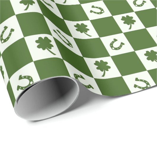 Glückliches Irish St. Patrick's Day Wrapping Paper Geschenkpapier (Rolleneckpunkt)