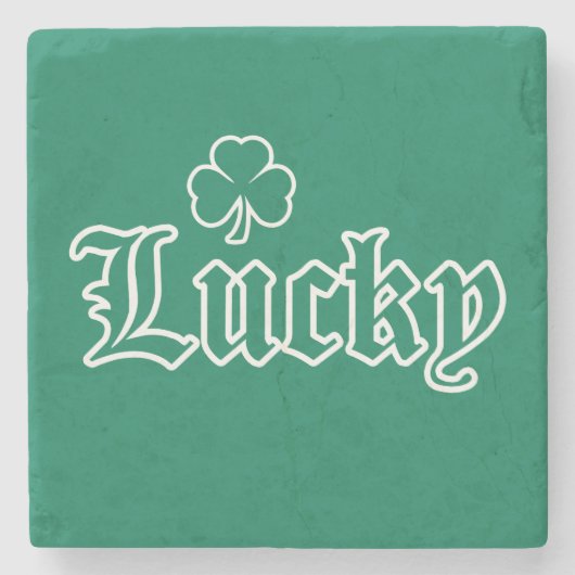 Glückliches Irland Steinuntersetzer (Vorderseite)