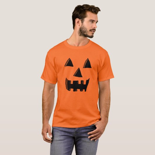 Glückliches Jackolantern stellen Shirt gegenüber (Vorne ganz)