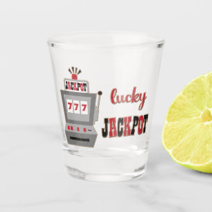 Glückliches Jackpot-Kasino Schnapsglas