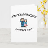 GLÜCKLICHES JAHR 20 JAHRE KARTE (Gelbe Blume)