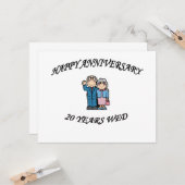 GLÜCKLICHES JAHR 20 JAHRE KARTE (Vorderseite/Rückseite Beispiel)