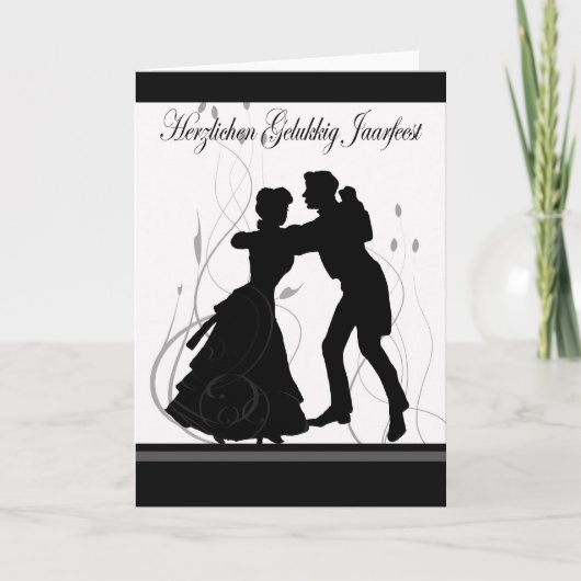 Glückliches Jahrestag-Niederländisches Karte (Vorderseite)