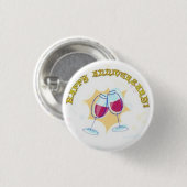 Glückliches Jahrestags-Knopf-Button Button (Vorne & Hinten)