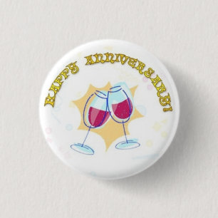 Glückliches Jahrestags-Knopf-Button Button