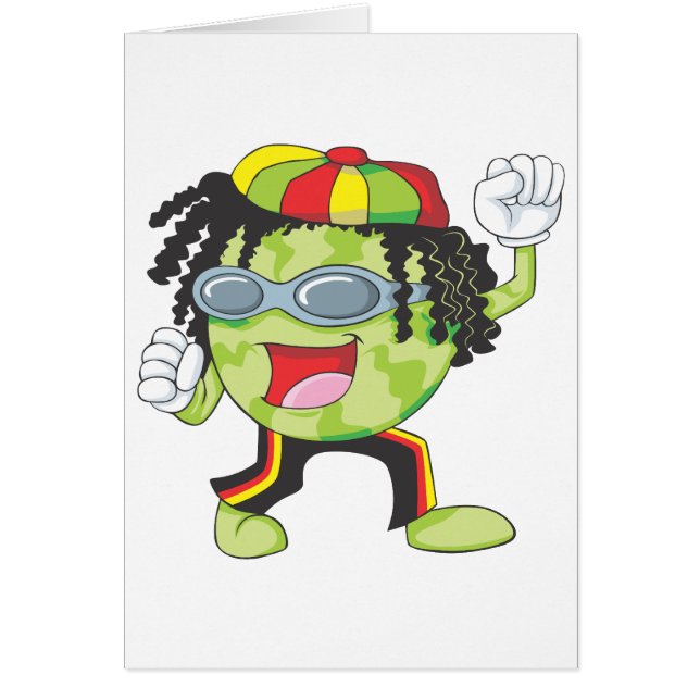 Glückliches jamaikanisches Wassermelone-Tanzen (Vorne)