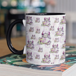 Glückliches Joggen magisches Monster Kreatur Zweifarbige Tasse