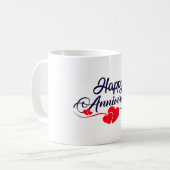 Glückliches Jubiläum Kaffeetasse (Vorderseite Links)
