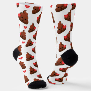 Glückliches Kakaosymbol Socken Emoticon Haufen Kot