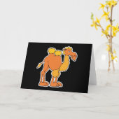 glückliches Kamel Karte (Gelbe Blume)