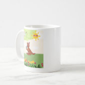 Glückliches Känguru im Wald Kaffeetasse (Vorderseite Links)