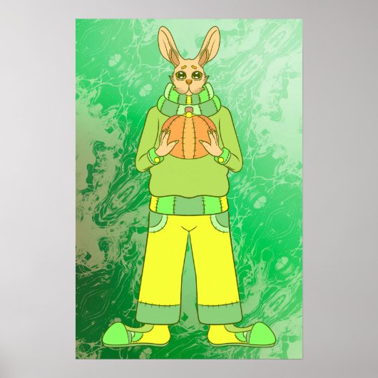 Glückliches Kaninchen Poster (Vorne)
