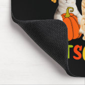 Glückliches Kätzchen-Dankfest Kitten trägt Pilgerh Mousepad (Ecke)