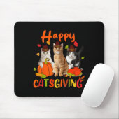 Glückliches Kätzchen-Dankfest Kitten trägt Pilgerh Mousepad (Mit Mouse)