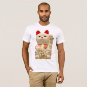 Glückliches Katzen-japanisches viel T-Shirt (Vorne ganz)