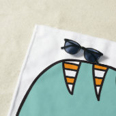 Glückliches Katzen-Name- u. -farbbadetuch Strandtuch (Beispiel)