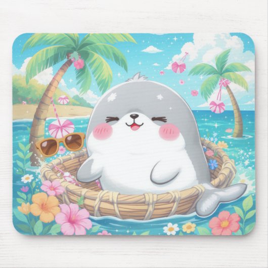 GLÜCKLICHES KAWAII HAWAII MOUSEPAD (Vorne)