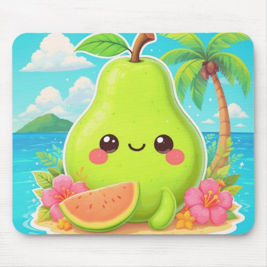 GLÜCKLICHES KAWAII HAWAII MOUSEPAD (Vorne)
