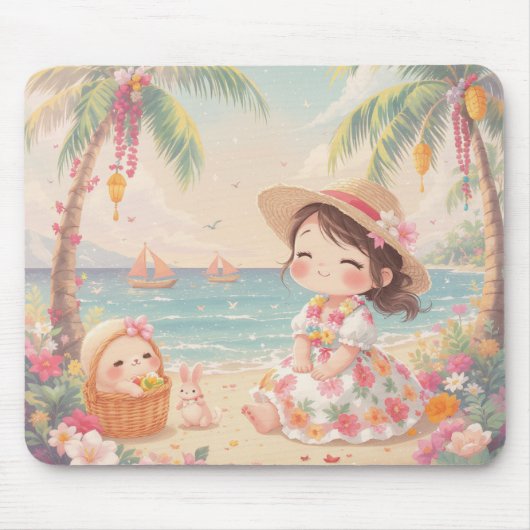 GLÜCKLICHES KAWAII HAWAII MOUSEPAD (Vorne)