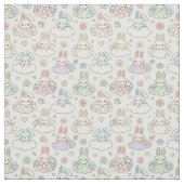 Glückliches Kawaii Kaninchen Stoff (Muster)