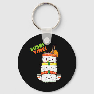 Glückliches Kawaii Sushi und Sonnenschein bereit f Schlüsselanhänger