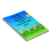 Glückliches Kinderspiel in Sun, Kinder draußen Notizblock (Rechte Seite)